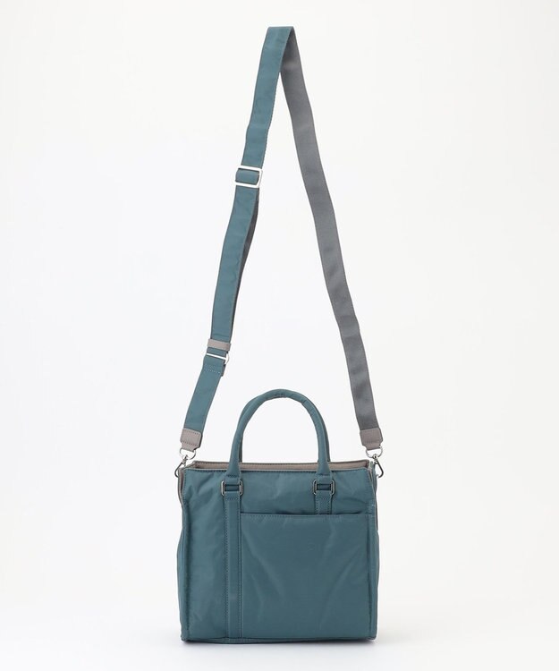 Y'SACCS ツイルナイロン　スクエアトート　Sサイズ ブルーグリーン