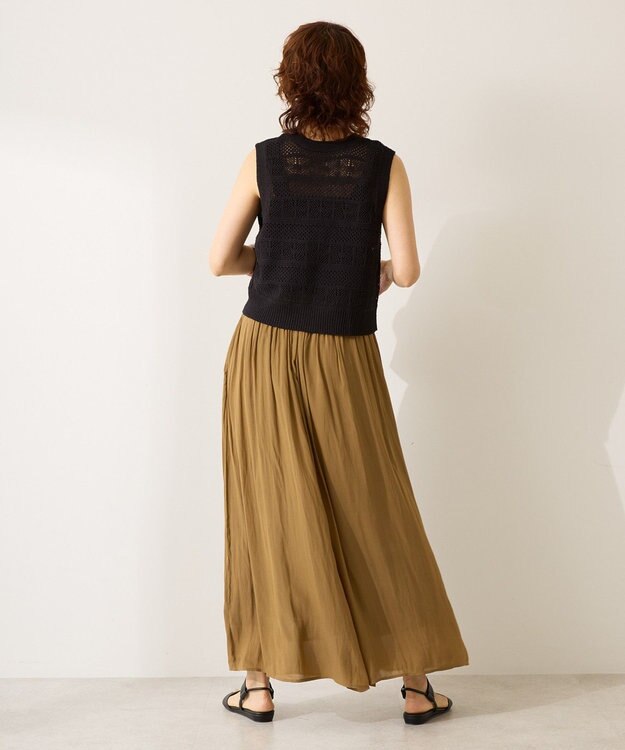 AMERICAN HOLIC 【前後2WAY】レース編みニットベスト Black