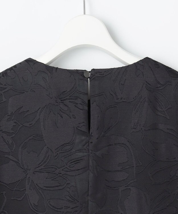 自由区 L 【カタログ掲載・セットアップ対応】フラワーオパールプリントブロッキング ブラウス ネイビー