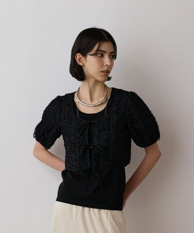 GRACE CONTINENTAL レーススカラトップ ブラック