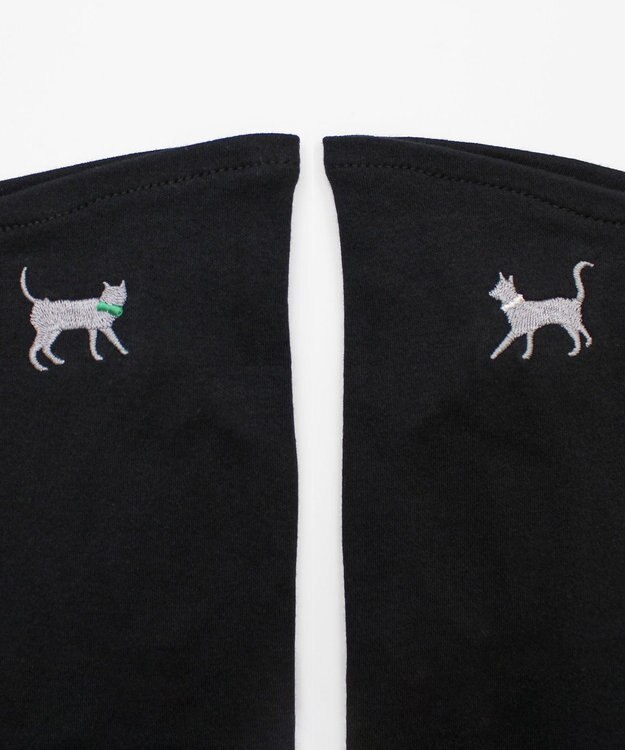 ORuKuBET 【WOMEN】 おさんぽねこ刺繍UVグローブ / UVカット / 猫グッズ グレー