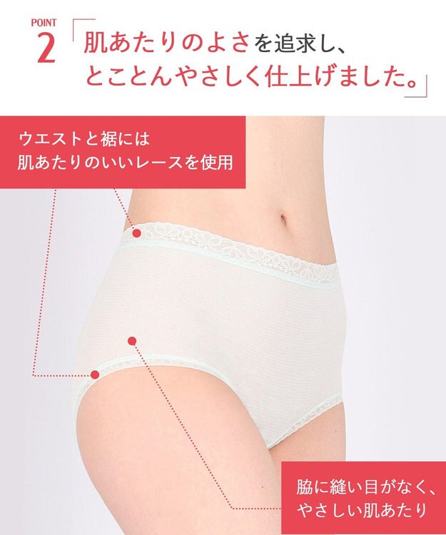 Wing ショーツ 綿混素材(身生地) やさしい肌あたり ここちよいフィット感 【デイリーフィット やわらかコットン】 はきこみ丈ふかめ EC3500 ウイング／ワコール メロン