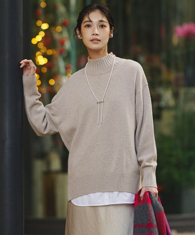 23区 【VERY掲載】カシミヤ チェック ストール レッド系