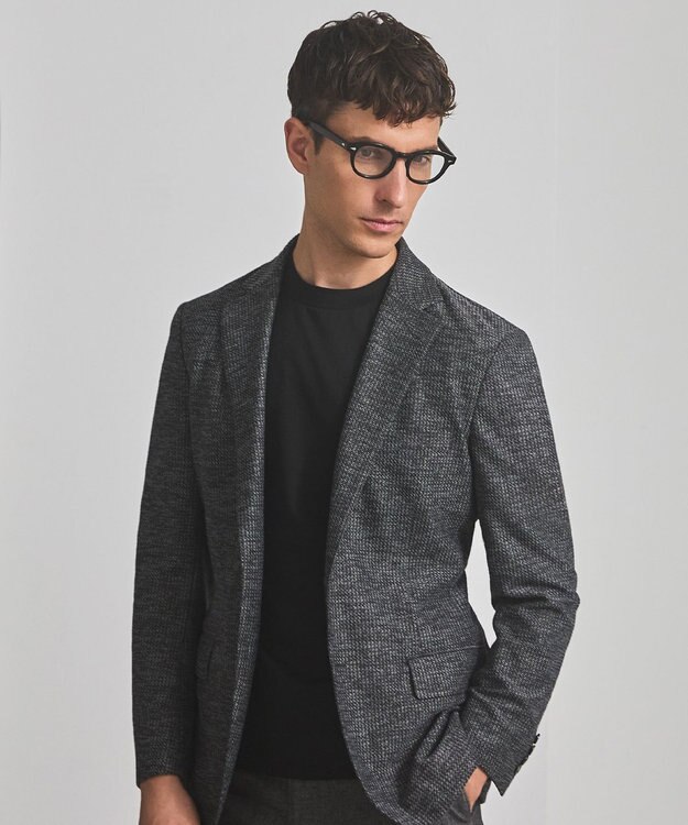 GOTAIRIKU カーディガンジャケット秋冬版【洗える/シワになりにくい/ストレッチ】リンクス BIZ ジャケット グレー系8