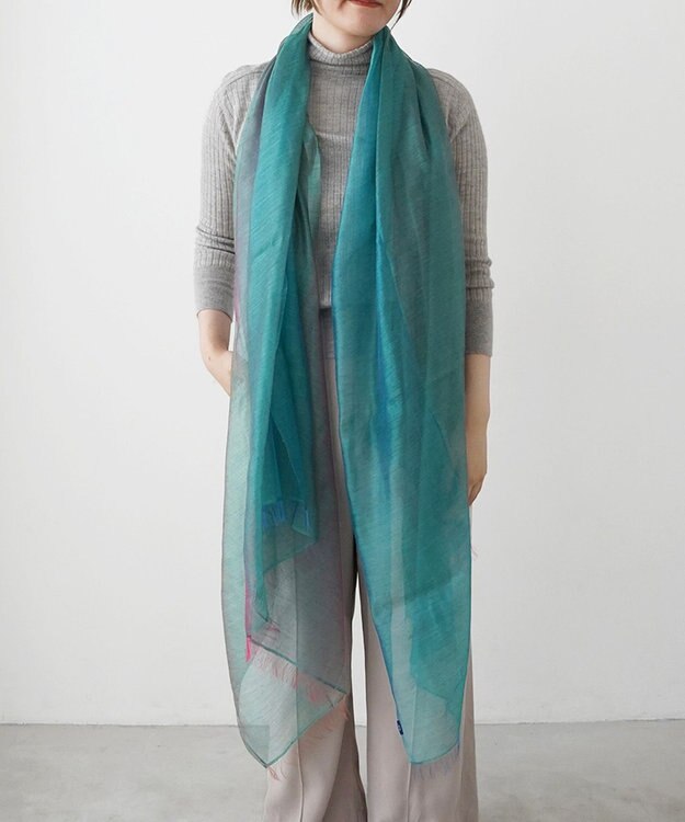 muto GOKUSAI  シルクカシミヤストール gokusai green