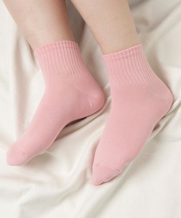 WEGO 無地アンクルソックス ピンク