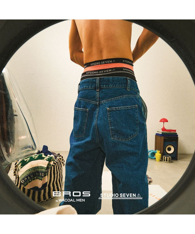 WACOAL MEN メンズ <STUDIO SEVEN>コラボ 【PANTS HOLIC】 ボクサーパンツ 2色セット ワンサイズ(S-LL) 立体成型 適度なフィット感 前閉じ 下着 GP7777 /ブロス ブラック