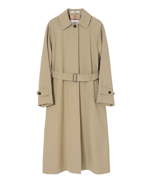 DAKS タータンチェックライニング ドルマンコート ベージュ