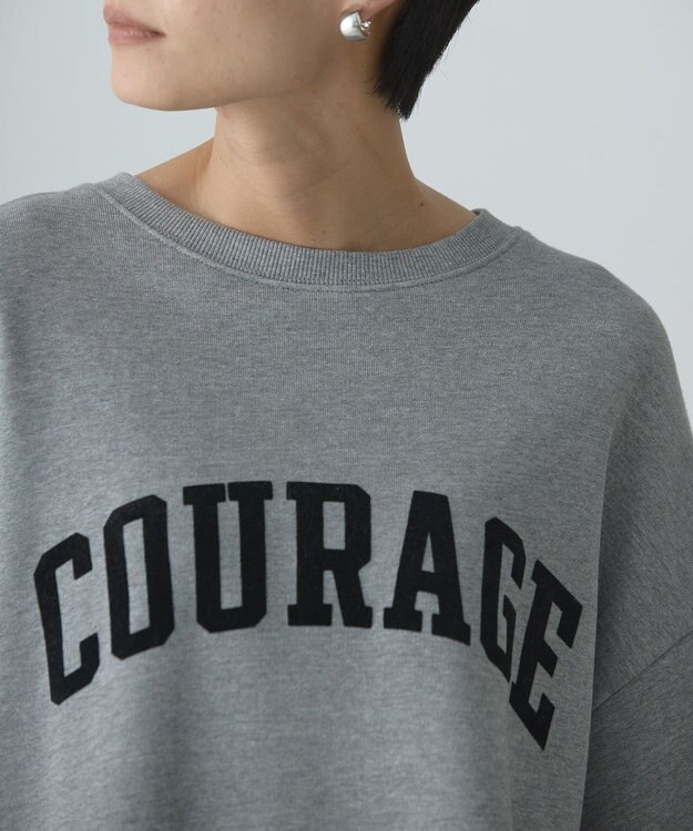 AMERICAN HOLIC ＣＯＹＲＡＧＥフロッキーロングスウェット3 Gray Mixture