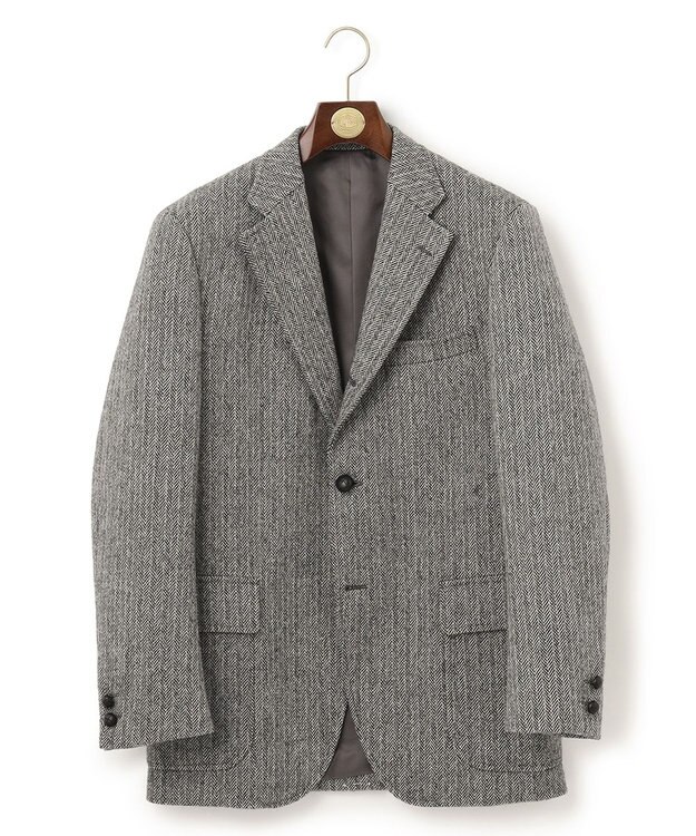 J.PRESS MEN 【LOVAT】 LAVEROCK TWEED ヘリンボーン ジャケット グレー系1