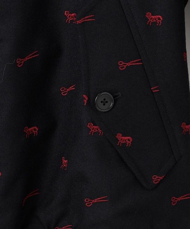 J.PRESS MEN エンブロイダリーゴルフジャケット ネイビー系