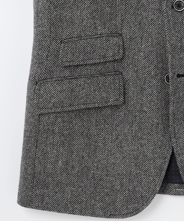 JOSEPH ABBOUD 【リラックスサイズ】ラムウールツィード ジャケット グレー系7