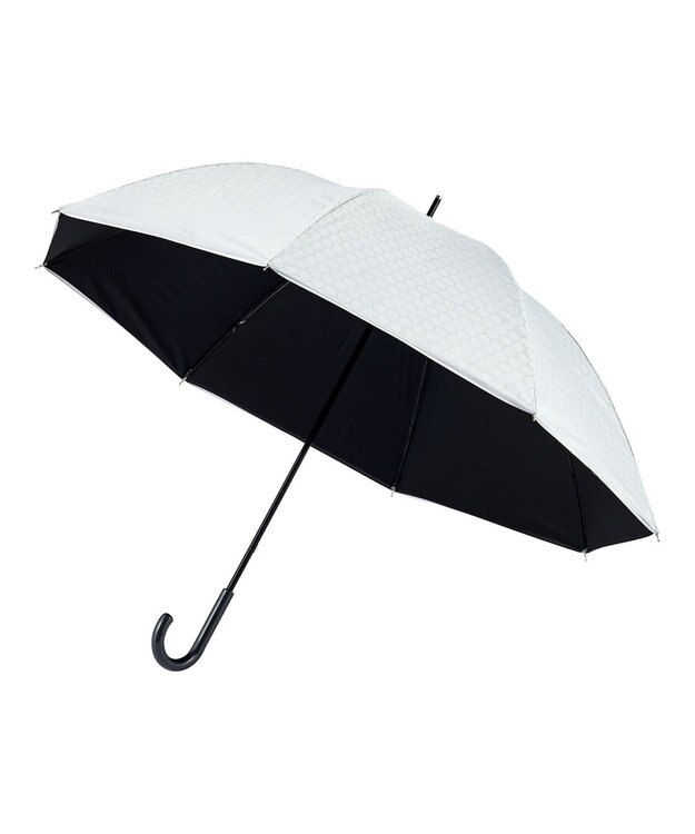 MOONBAT ハニカム断熱パラソル 無地 長傘  晴雨兼用 日傘 遮光率100％ UV100％ 遮熱 耐風 60cm ホワイト