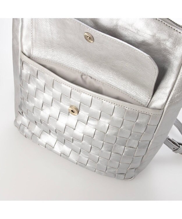 UNBILLION ピークスピーク PEAKS PEAK / 牛革レザーメッシュA4リュック シルバー