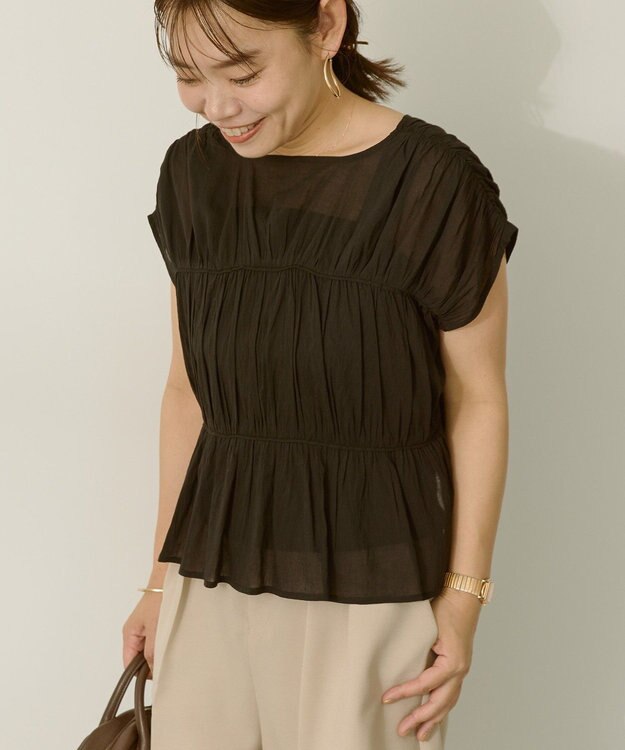 AMERICAN HOLIC 【前後2WAY】フロントリボンブラウス Black