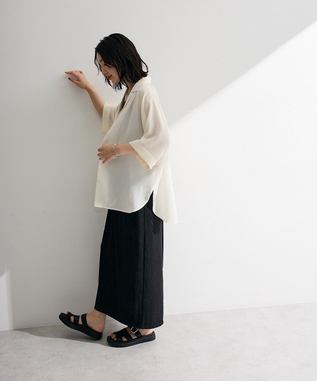 Green Parks 【WEB限定】開襟シアージャケット風シャツⅡ Gray