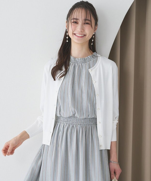 ANY SIS 【接触冷感 / UVケア】ベーシッククールタッチ カーディガン オフ