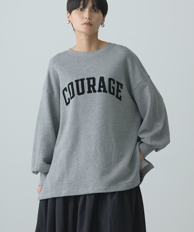 AMERICAN HOLIC ＣＯＹＲＡＧＥフロッキーロングスウェット3 Gray Mixture