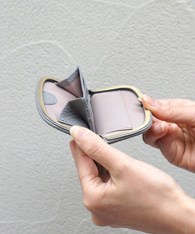 FOLNA RD ショート天溝がま口 財布 グレー