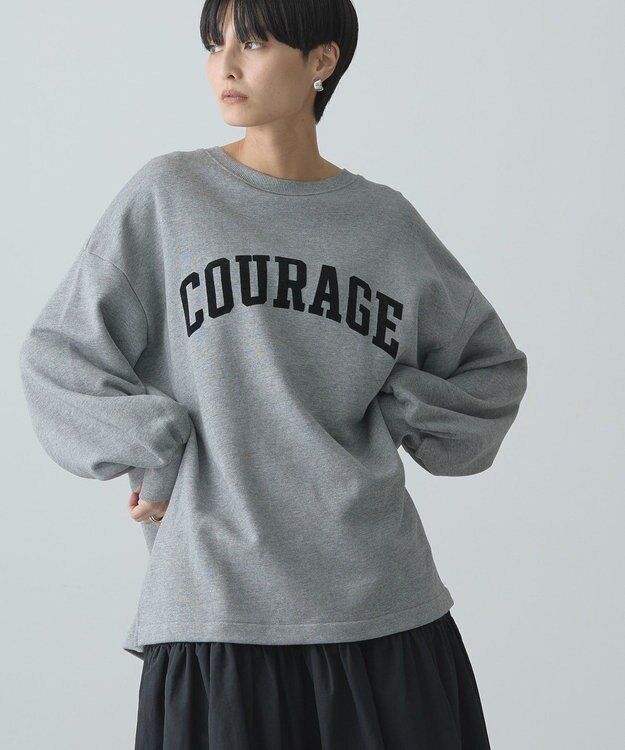 AMERICAN HOLIC ＣＯＹＲＡＧＥフロッキーロングスウェット3 Gray Mixture