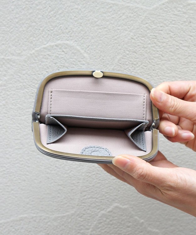 FOLNA RD ショート天溝がま口 財布 グレー