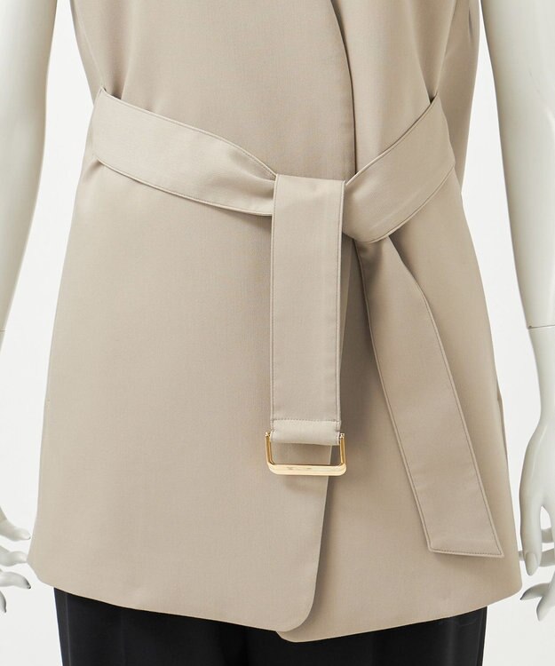 23区 【エステータ】ライトダブルクロス ジレ グレージュ