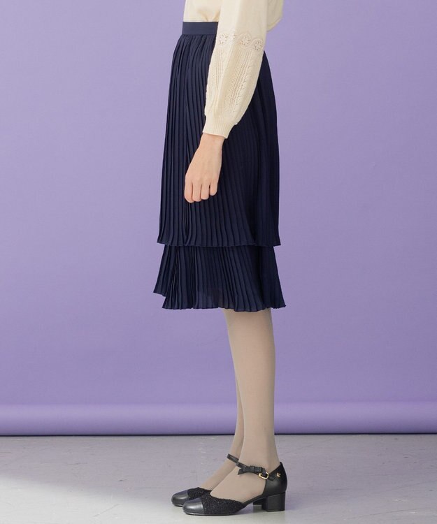 TOCCA 【洗える！】STAIRWAY スカート ネイビー系