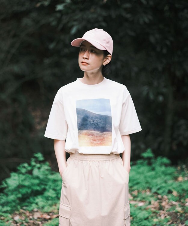 SHARE PARK LADIES 【UVカット・吸水速乾・ストレッチ・軽量 】フォトプリントTシャツ（S・Mサイズ） ホワイト系