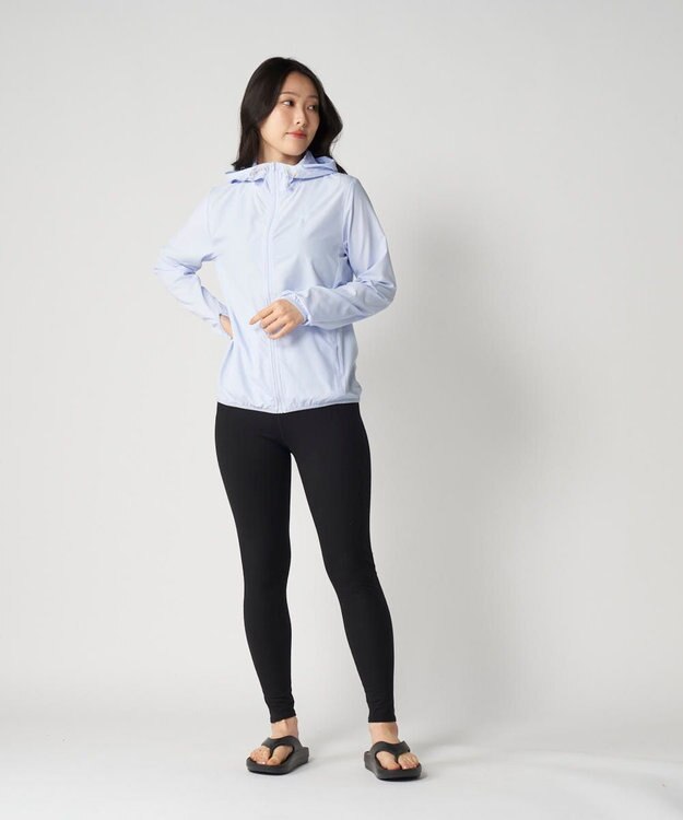 OP／FILA 【FILA】ラッシュガードフルジップ 軽量布帛パーカー ライトブルー