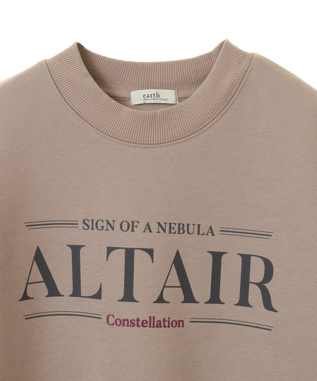 earth music&ecology アソートロゴショートスウェット Pink Beige