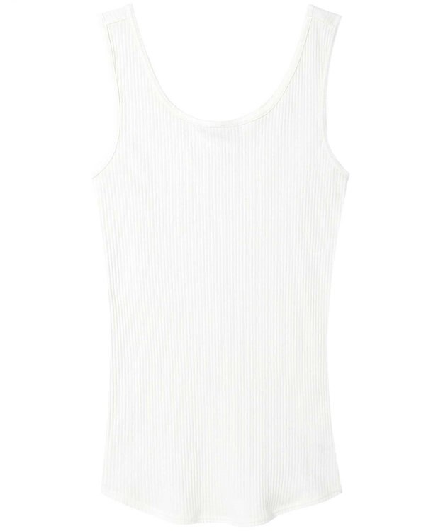 une nana cool 綿100% リブ編みコットン タンクトップ IV