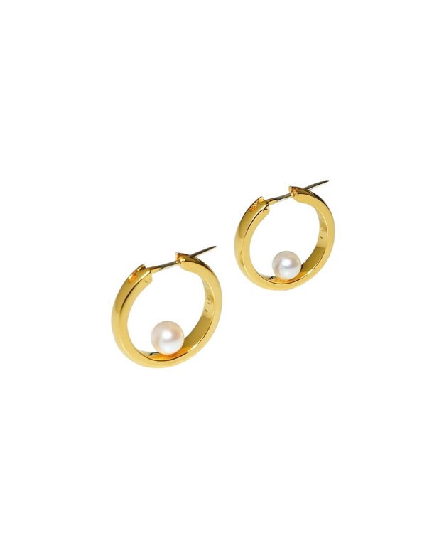 susui 【pearl doughnut】フープピアス (YGMRR)_両耳 イエローゴールド/ミラー