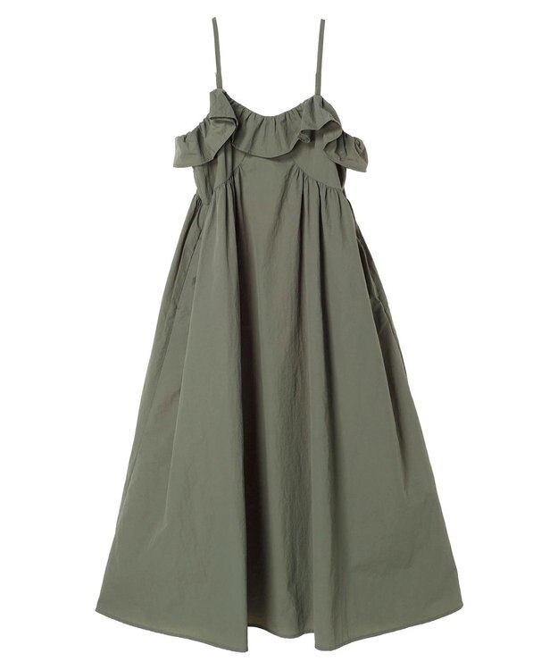 Green Parks ・ＳＵＧＡＲ　ＳＰＯＯＮ　フリルキャミワンピース Khaki