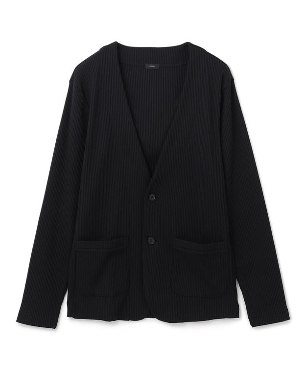 JOSEPH HOMME テックリブストレッチ ノーカラー・カットソージャケット ブラック系