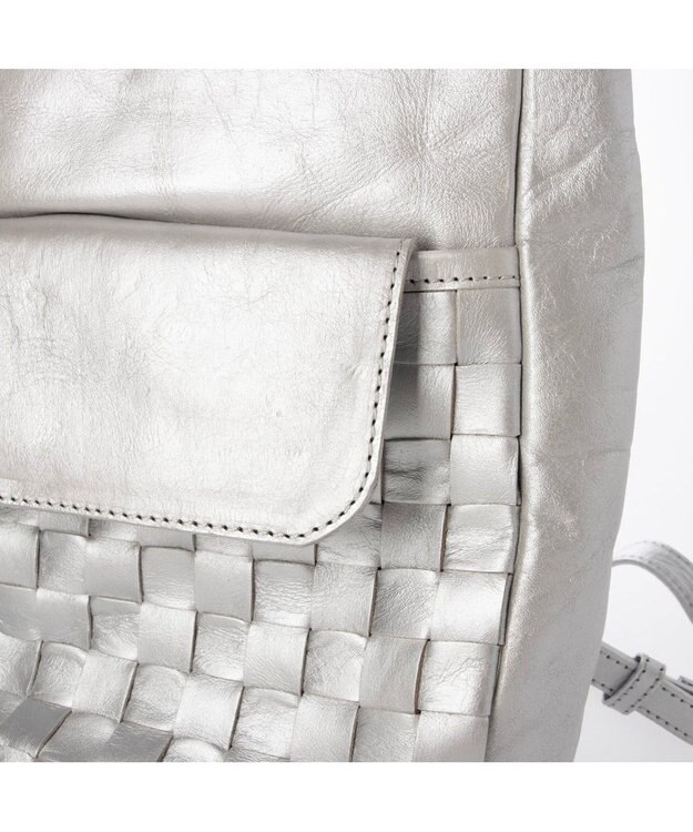 UNBILLION ピークスピーク PEAKS PEAK / 牛革レザーメッシュA4リュック シルバー