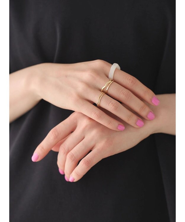 AMERICAN HOLIC ５ＳＥＴ　アクリル×メタルリング Ivory