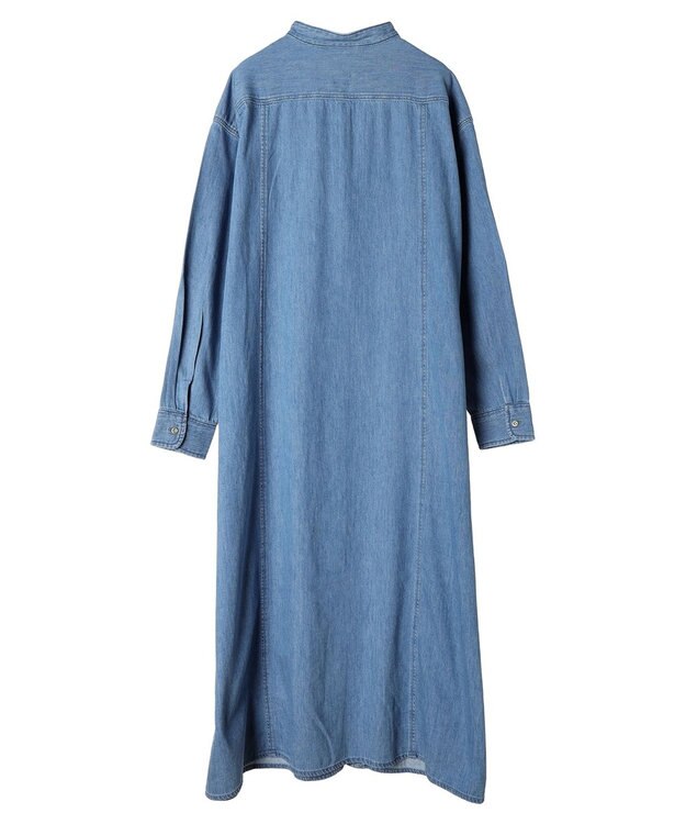AMERICAN HOLIC デニムＷポケットＡラインワンピース Light Indigo