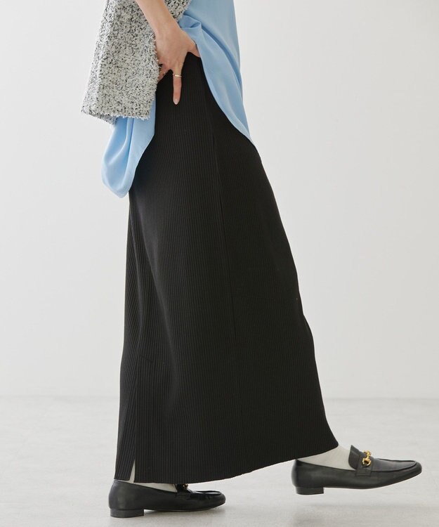 AMERICAN HOLIC 針抜きテレコタイトスカート Black