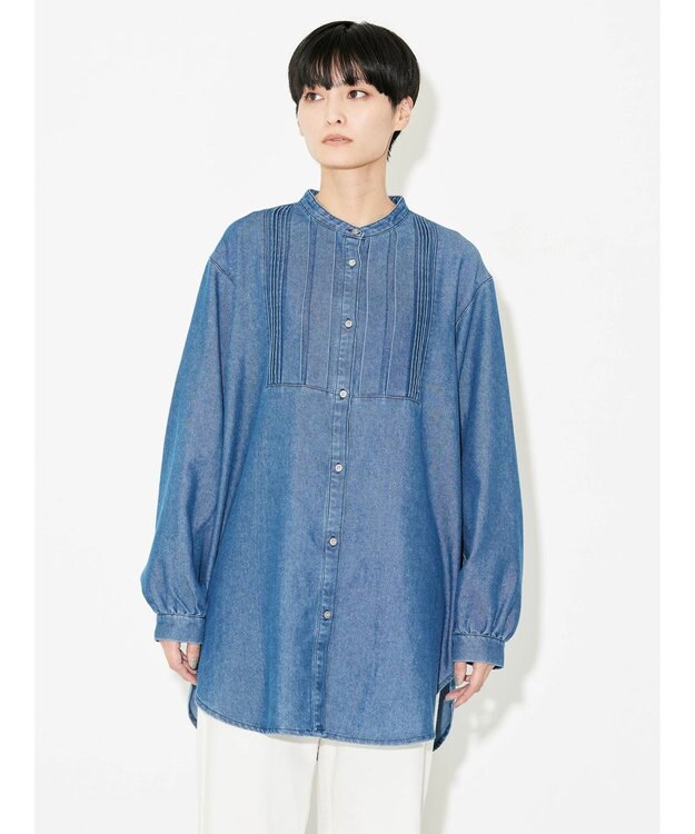 AMERICAN HOLIC デニムブザムバックボタンチュニック Indigo