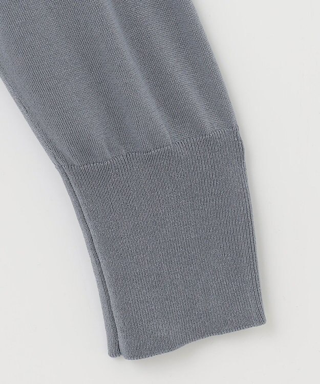 J.PRESS LADIES 【洗える】 シルキーレーヨンストレッチ Ｖネック カーディガン ダルブルー系