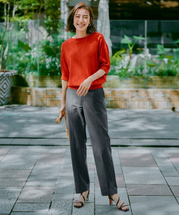 UNFILO スゴ機能 パフスリーブニット オレンジ