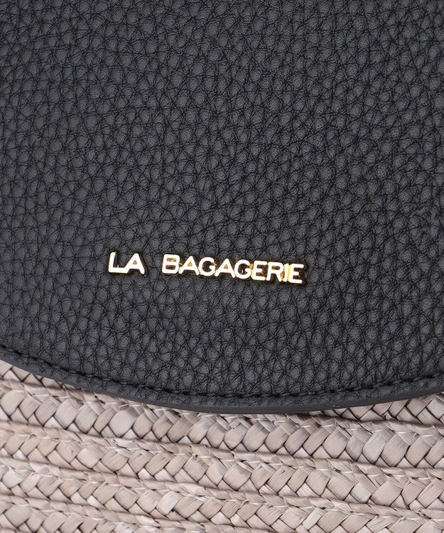 LA BAGAGERIE フラップ2WAYかごトートバッグ グレー