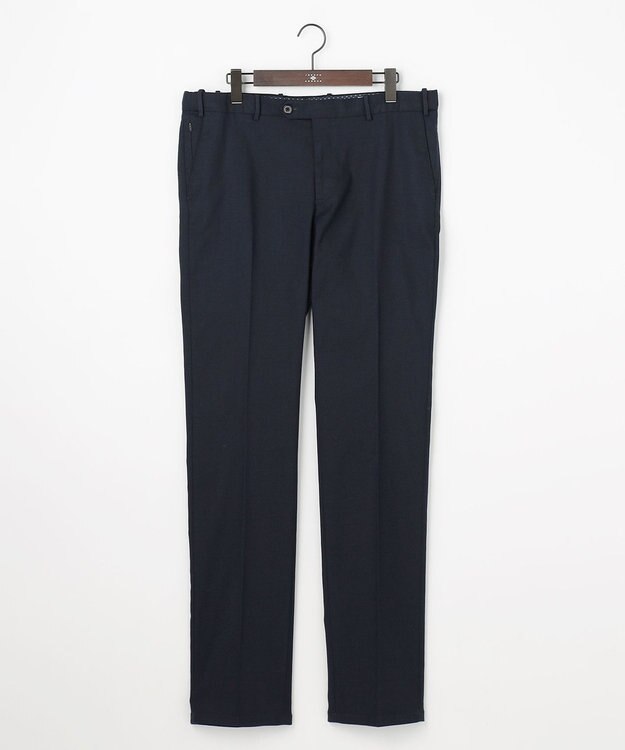 JOSEPH ABBOUD 【キングサイズ・ウエストも伸びる!/JAPANファブリック】シャンブレードビーストレッチ パンツ ネイビー系