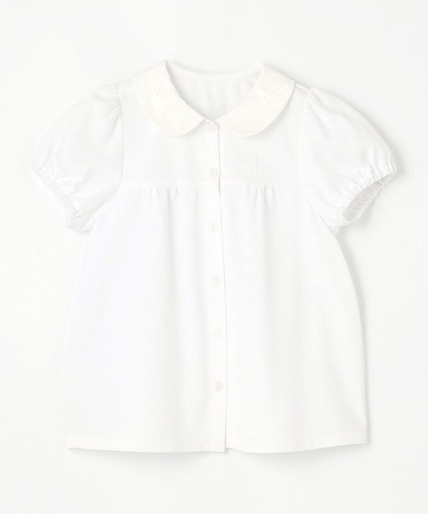 組曲 KIDS 【110-140㎝】レーシー ブラウス オフホワイト