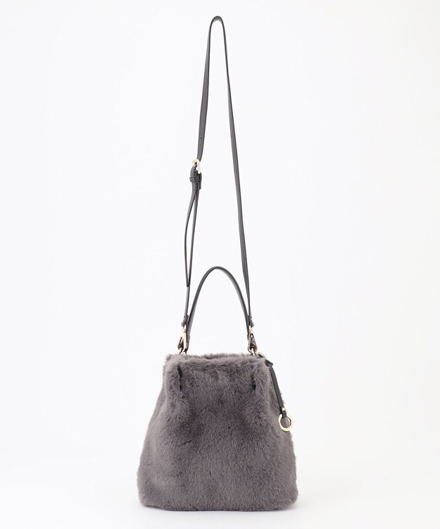 組曲 ファーバケット バッグ グレー系