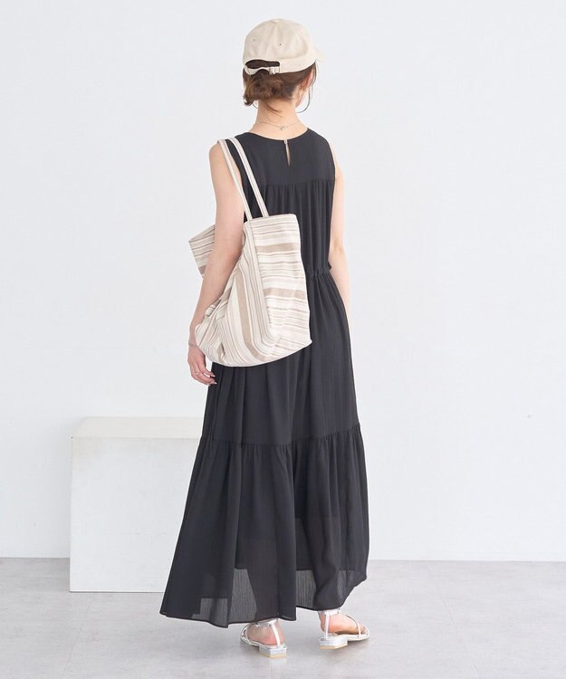 earth music&ecology アソートティアードワンピース Black