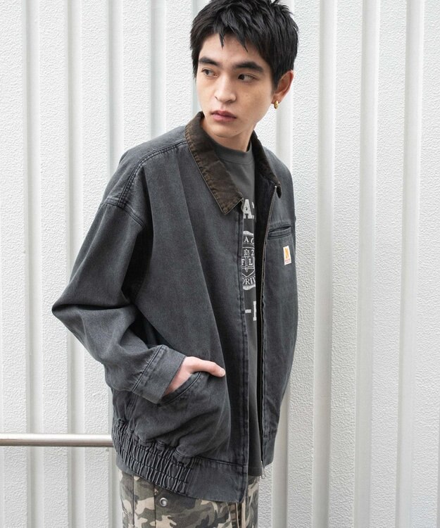 WEGO ワーカーズWジップデニムブルゾン ブラックその他