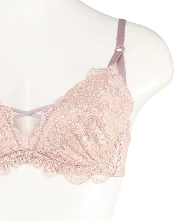 San-ai Resort（三愛水着楽園） 【WEB限定】【プチプラブラセット】純欲カラーヌーディーレーシーストリングブラ＆ショーツセット 【northerly】 Nピンク