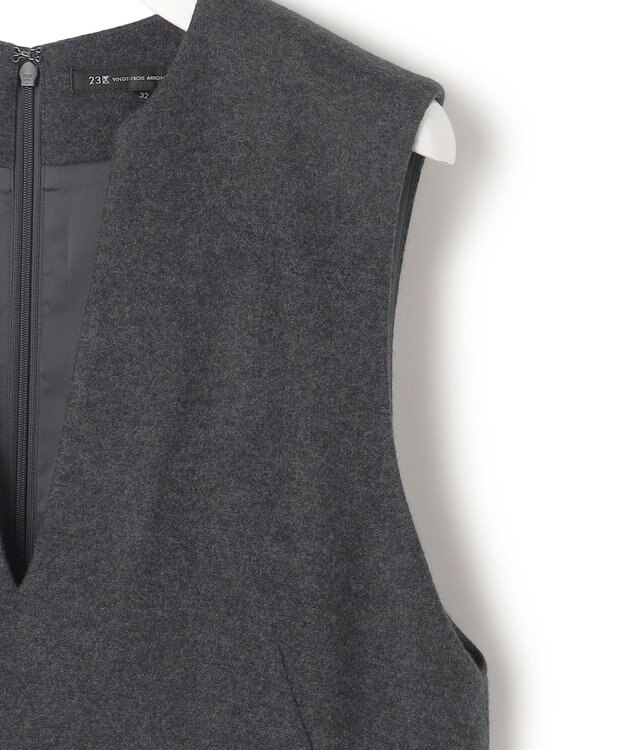 23区 S 【Sサイズ限定】ウールミルドジャージー ジャンパースカート グレー系