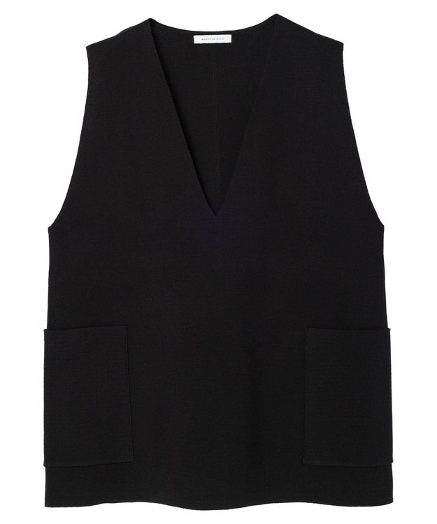 AMERICAN HOLIC ＶネックＷポケットニットベスト Black